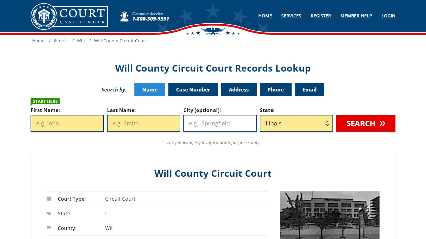 Will County Circuit Court Records Lookup - CourtCaseFinder.com
